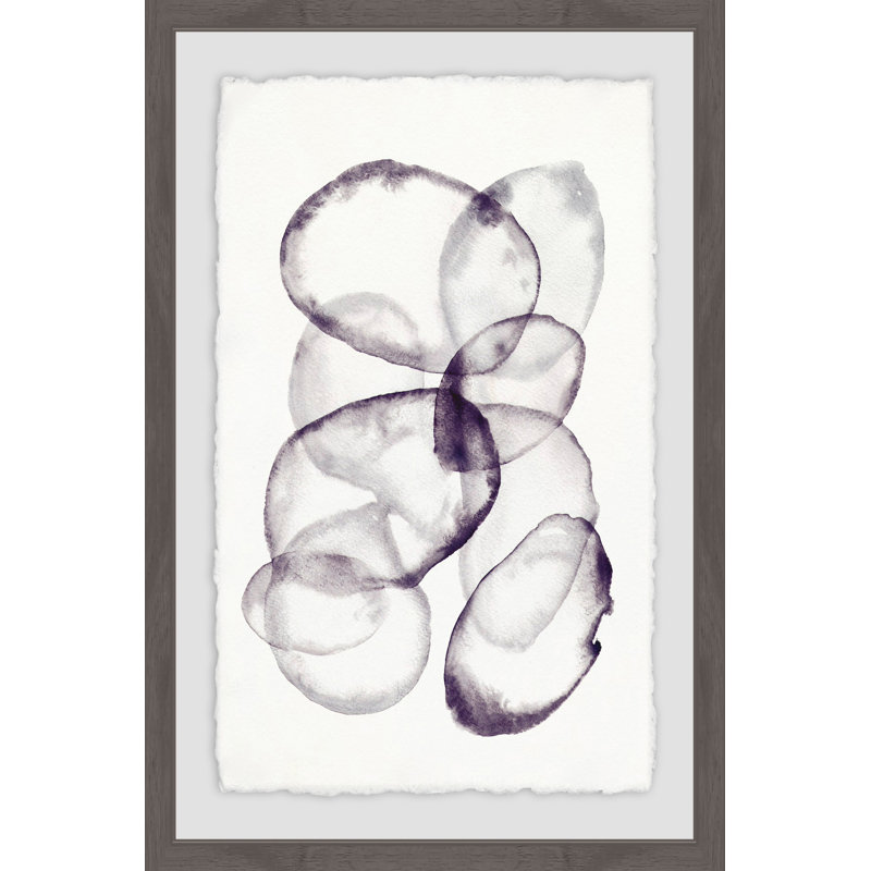 Grey Bubbles by Julia Posokhova - Single Picture Frame Painting, 91 cm H x 61 cm W x 4 cm D
