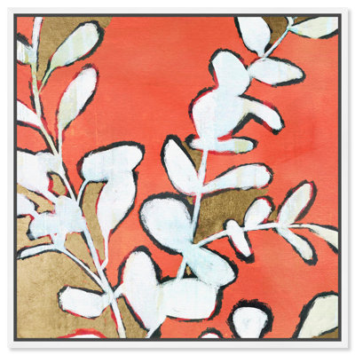 «Ficus Peach Shade Leaves Leaf», reproduction d'art sur toile par Art Remedy