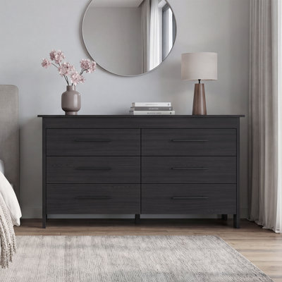 Wade Logan® 58.9" W 6-Drawer Double Dresser with Spacious Storage