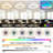 17’’ RGB LED Ceiling Fan With Light, Remote Control, Dimmable 3 Color Temperature, Flush Mount Fan Light For Bedroom Living Room-801567385