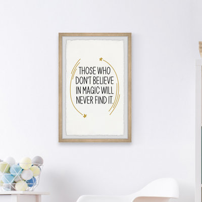 «Believe In Magic», reproduction encadrée
