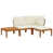 Cream White Cushion/Natural Beige Frame