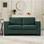 Causeuse de salon de style moderne en tissu 67,7 po, canapé à accoudoirs carrés avec porte-gobelet, canapé de rangement, revêtement en polyester vert.-1509829798