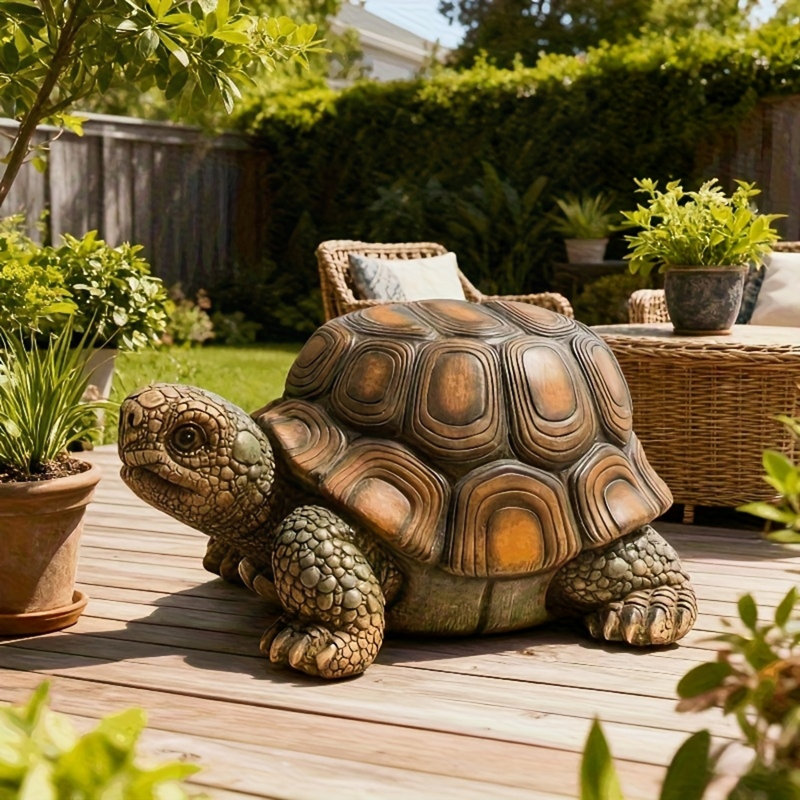 Statue de tortue de jardin en résine