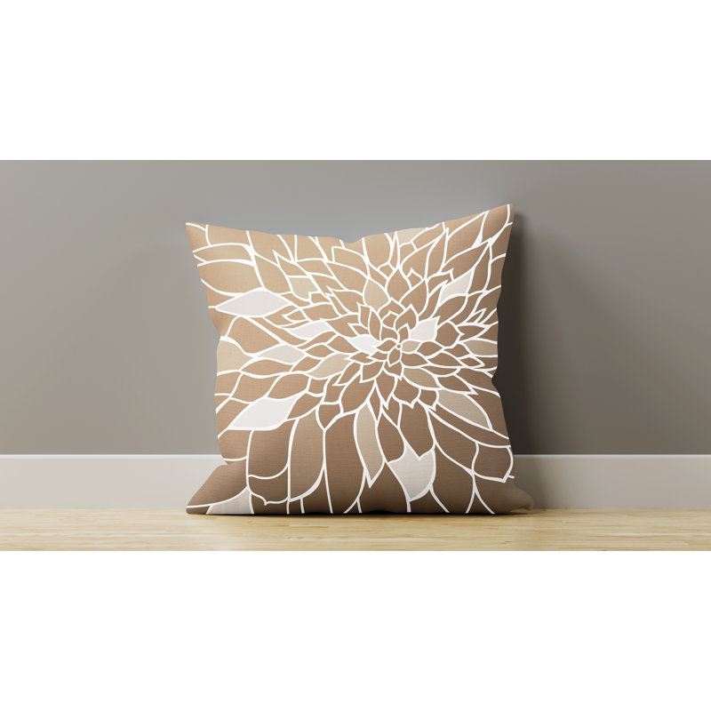 Raina Outdoor Reversible Throw Pillow, 19W" x 19H", Beige
