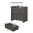 Allete Modern Fluted 2-Drawer Nightstand With Charging Station-2042470090