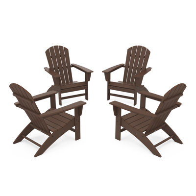POLYWOOD Nautical Adirondack Conversation Set