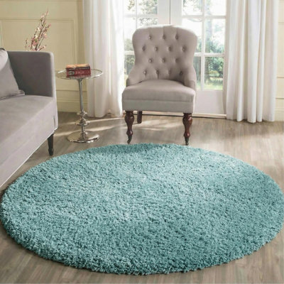 Esterly Shaggy Duck Egg Blue Rug