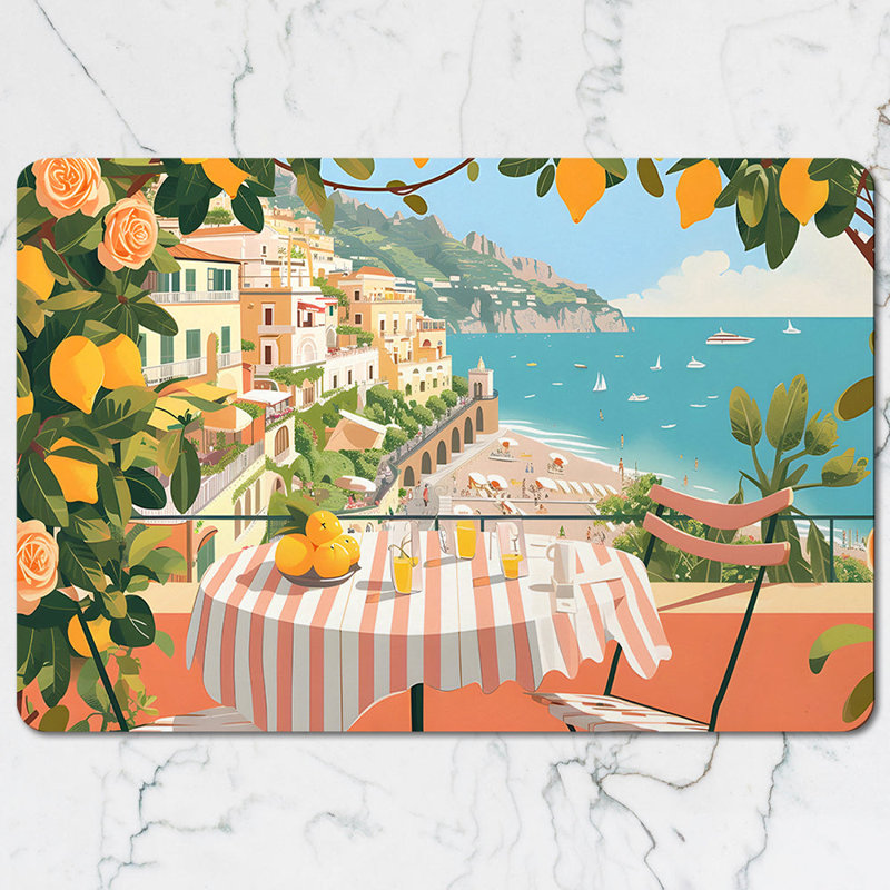 Mediterranean Seaside Cafe Placemats And Coasters Set