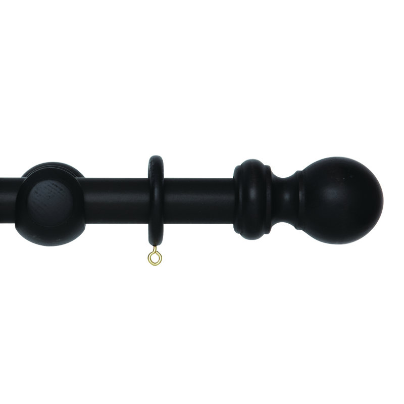 Arben Wood 200cm 1cm Single Pole, Black