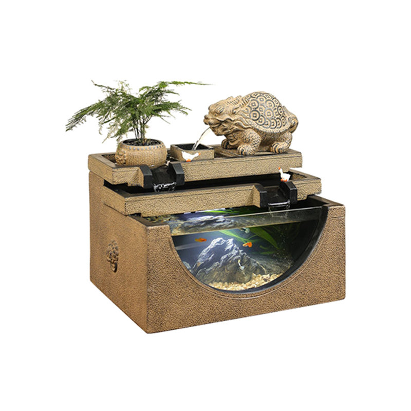 Glass+resin Desktop Fish Tank