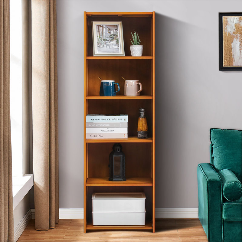 Bamboo Display Shelf, Sundries Storage Rack, Cosmetics Organizer Stand, Standard Bookcase, for Home