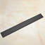 Linear Grid Shower Drain With Levelling Feet In Matte Black