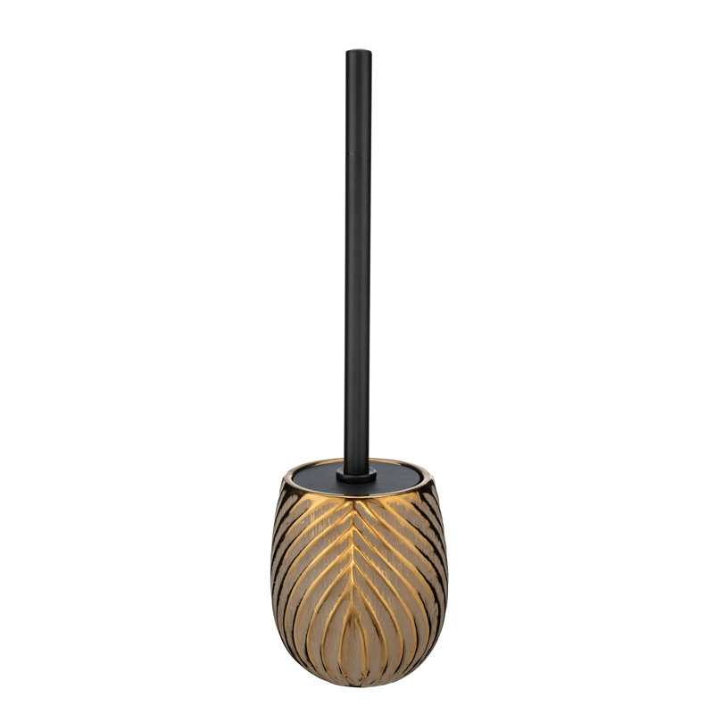 Ryniah Free-Standing Toilet Brush & Holder, Gold
