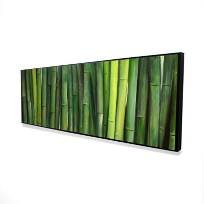 Impression sur toile de bambou vert