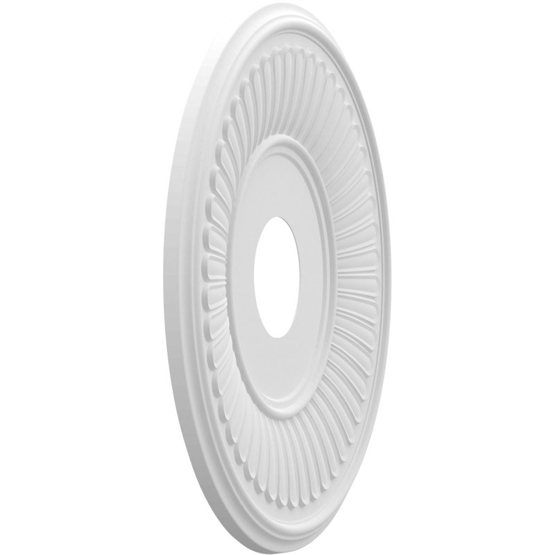 Médaillon de plafond Berkshire en PVC thermoformé, Inachevé, H 13 po x l 13 po x P 0,75 po