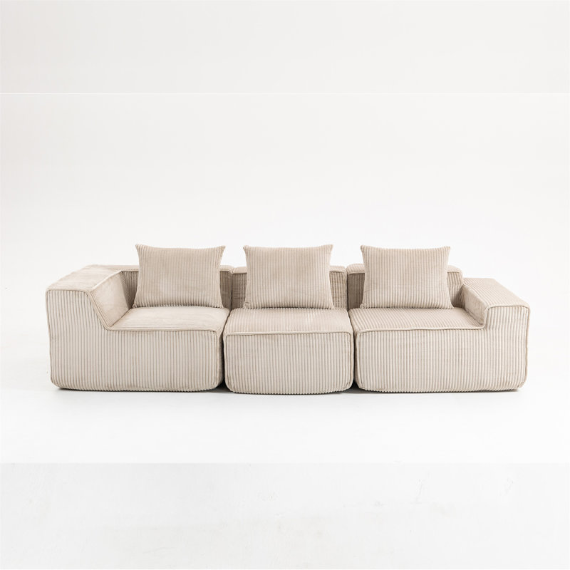 Canapé modulaire multi-personnes pouvant être combiné librement-33005-3, Beige