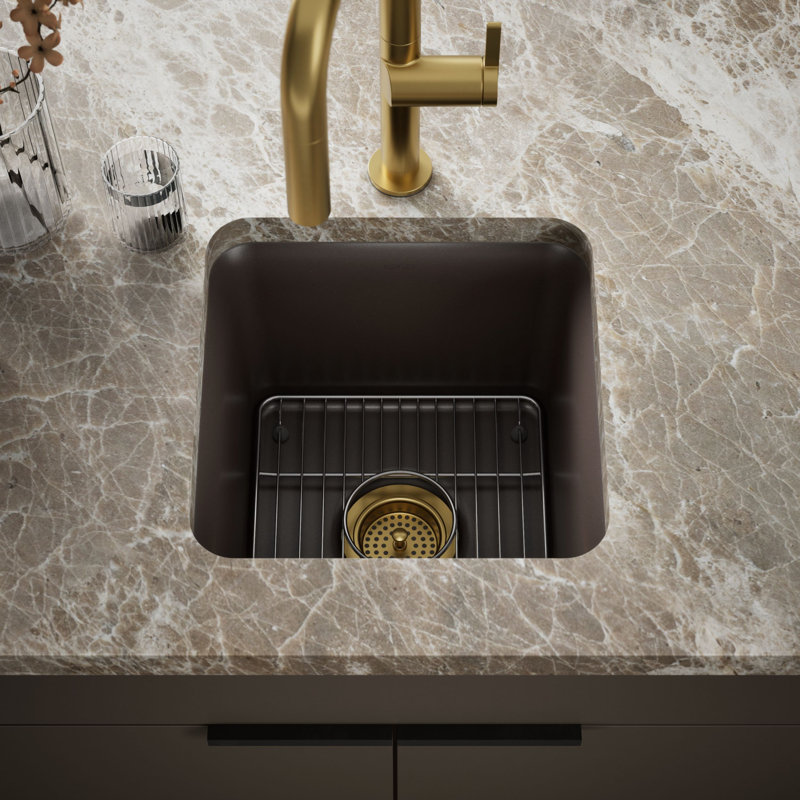 Cairn® 15 L x 15 W Neoroc® Undermount Bar Sink, Matte Beige