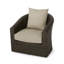 Chaise de patio pivotante d'extérieur moderne avec coussins Dierdre-24074941