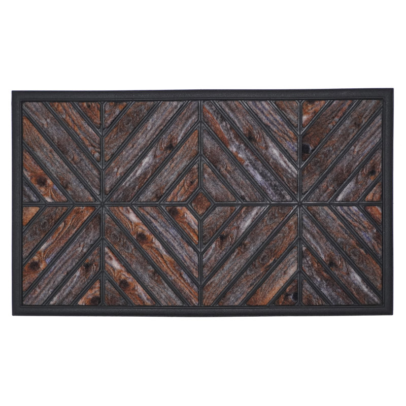 Tapis d'entrée antidérapant pour l'extérieur 30 po x 18 po, gris