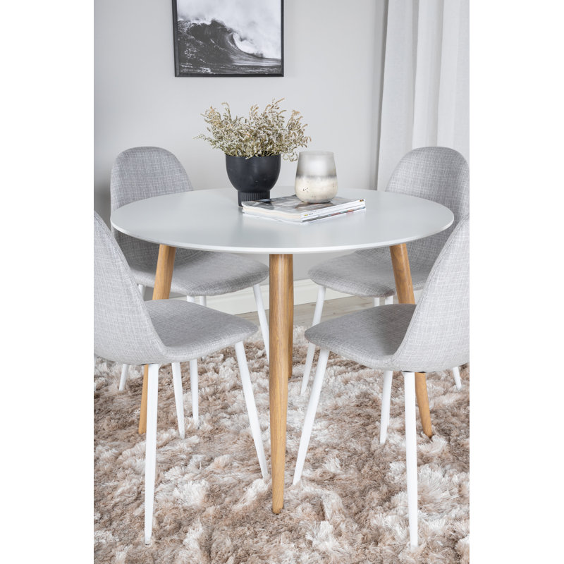 Ankeny 4 - Person Dining Set, Grey, Grey