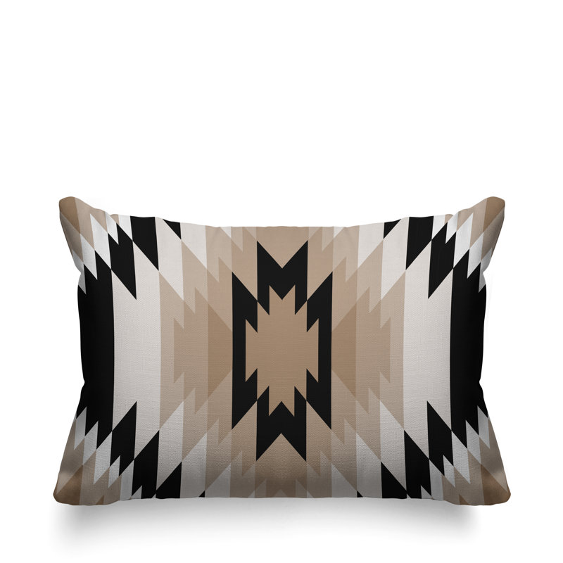 Juan Southwestern Indoor/Outdoor Throw Pillow, Beige