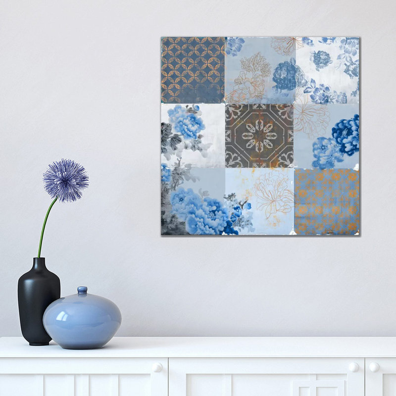 Deft Blue - Wrapped Canvas Painting, 45.72 cm H x 45.72 cm W x 3.175 cm D