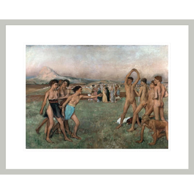 Jeunes spartiates exerçant par Edgar Degas, impression giclée encadrée