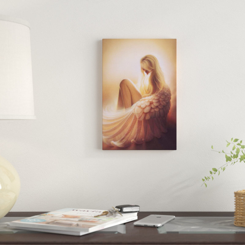 « angelic », impression sur toile, H 12 po x l 8 po x P 0,75 po, Toile tendue, Pas de tapis