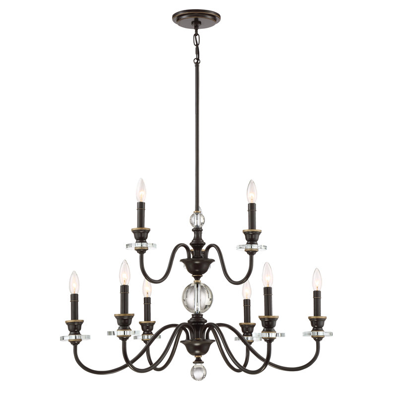 Lustre étagé à 9 lumières de style bougie Enders