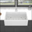 30X20 Inch White Farmhouse Sink Workstation - Ceramic Single Bowl Farm Kitchen Sink