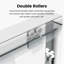 Porte de baignoire coulissante double demi-cadre avec verre trempé l 56 à 60 po x H 58 po-117410196