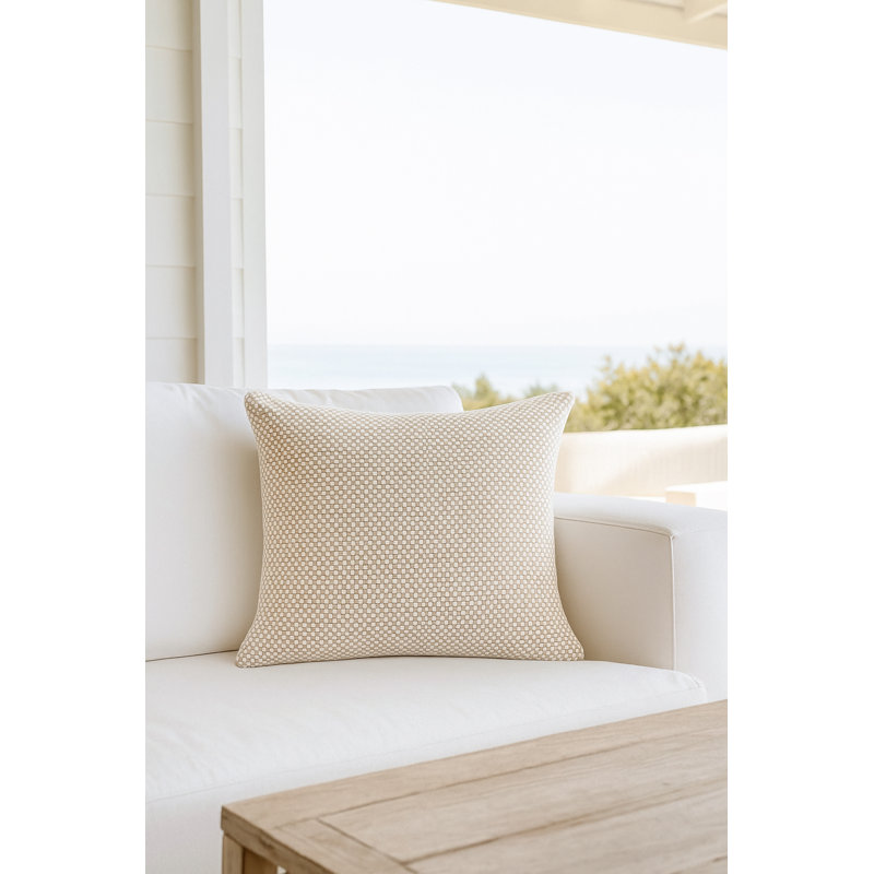 Outdoor Living Indoor / Outdoor Accent Pillow, Beige, Square 20", Polyester
