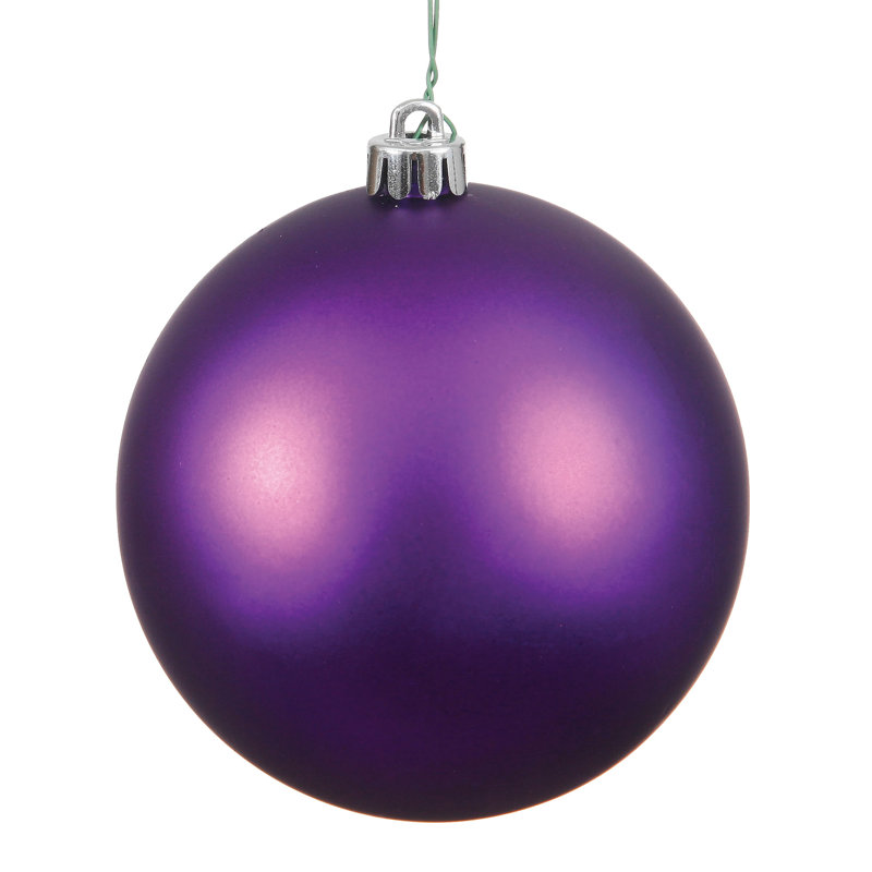 Ornement boule à boule percée uv sequin, Prune