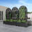 Arch Metal Planter Box with Trellis with Wheels-994643695