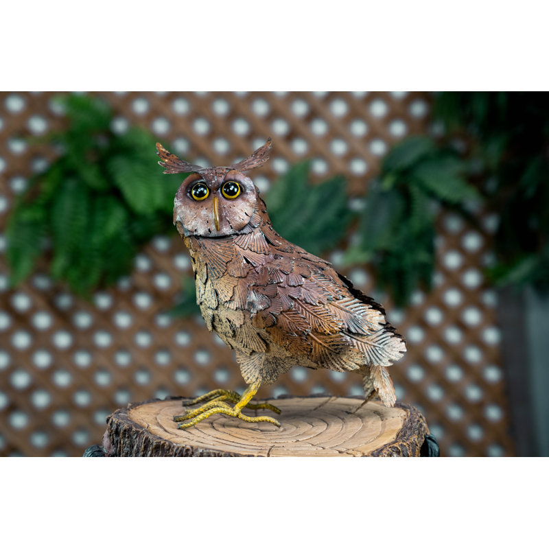 HIBOU EN MÉTAL H 13 PO