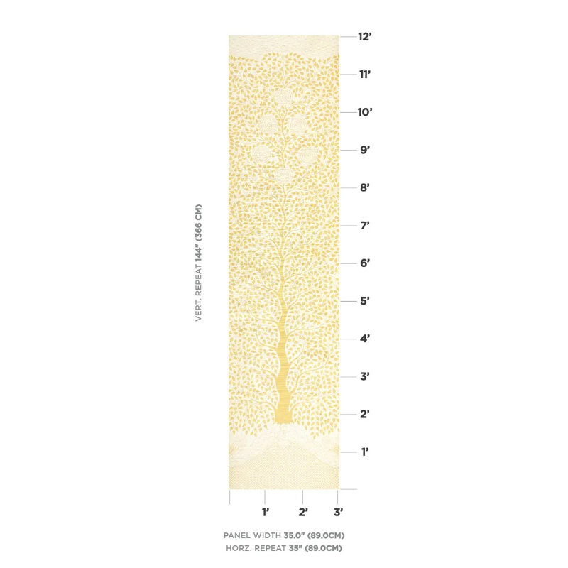 Panneau de sisal Kayon, Jaune doux