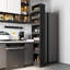 Étagère ouverte 7 côtés multi-fonctions avec rangement à un seul niveau pour la cuisine, le salon et les espaces étroits