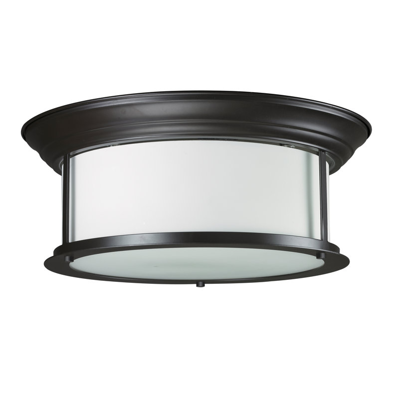 Planas Glass Flush Mount, Bronze