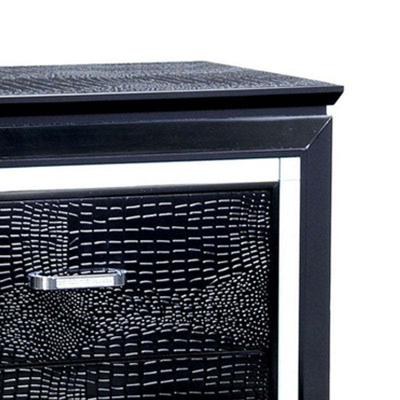 Sariyah 30'' W Solid Wood Nightstand, Black
