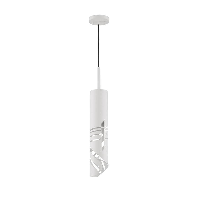 Luminaire suspendu 1 lumière DEL Zehorit, Blanc