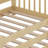 Full Size Floor Bed With Slats And Safety Guardrails, Wood Floor Bed Frame With Fence-2115228424