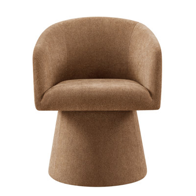 Kyo Swivel Linen Dining Armchair
