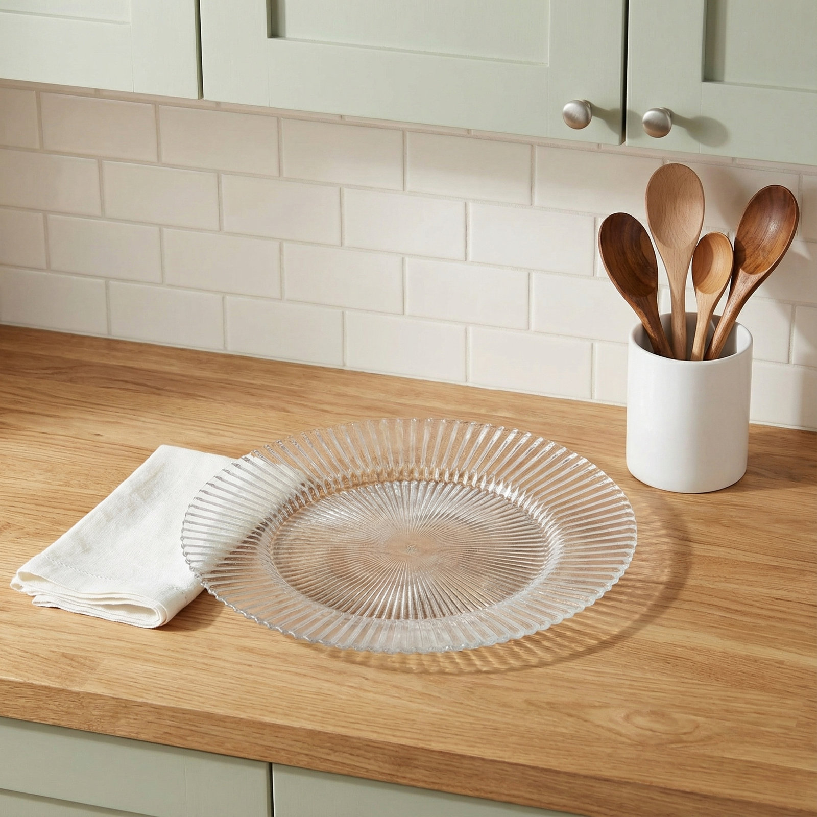 Fortessa Archie Glass Charger (Set of 4), Clear