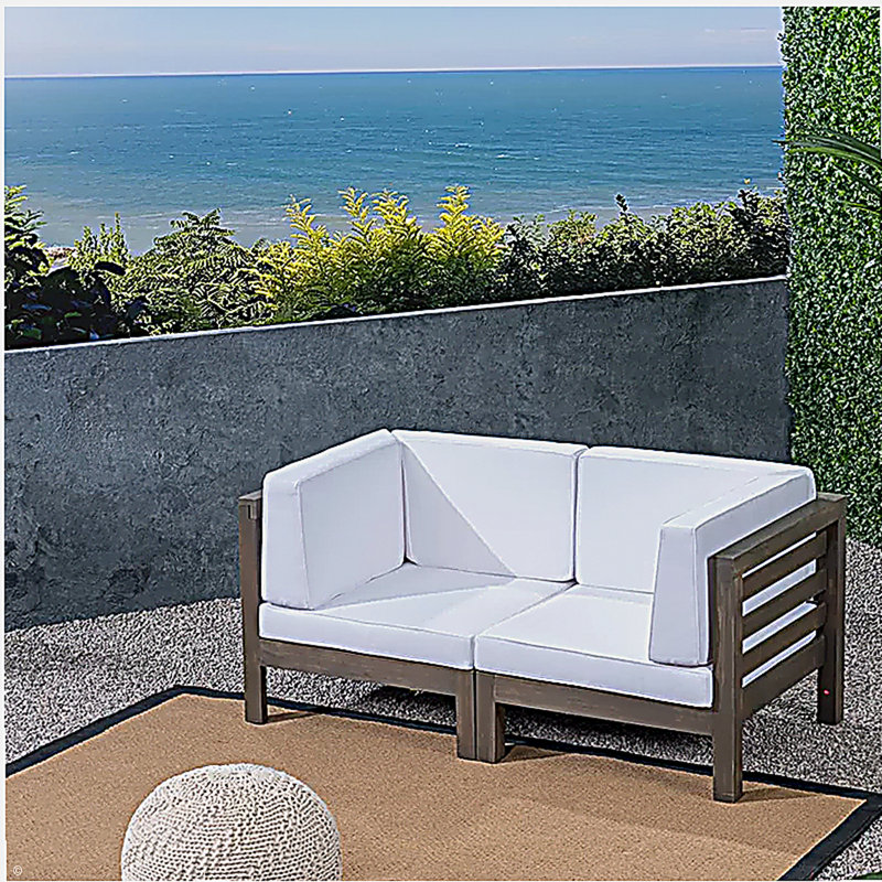 OANA 2-Piece LOVE SEAT SET, RED, Blanc