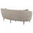 Aura Beige Upholstered Curved Sofa