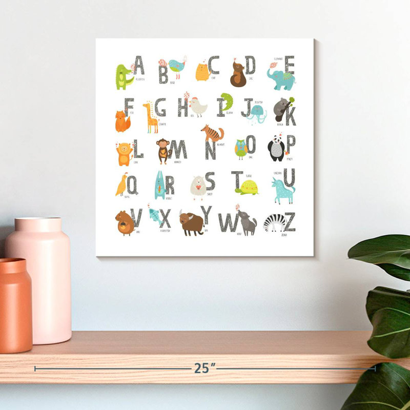 Ashelle, animal, griffonnage, alphabet, H 16 po x l 16 po