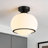 1-Light Mid-Century Modern Dimmable 3Cct Led Milk White Globe Flush Mount Ceiling Light For Corridor/Stairwell-384827862-384827863-384827693
