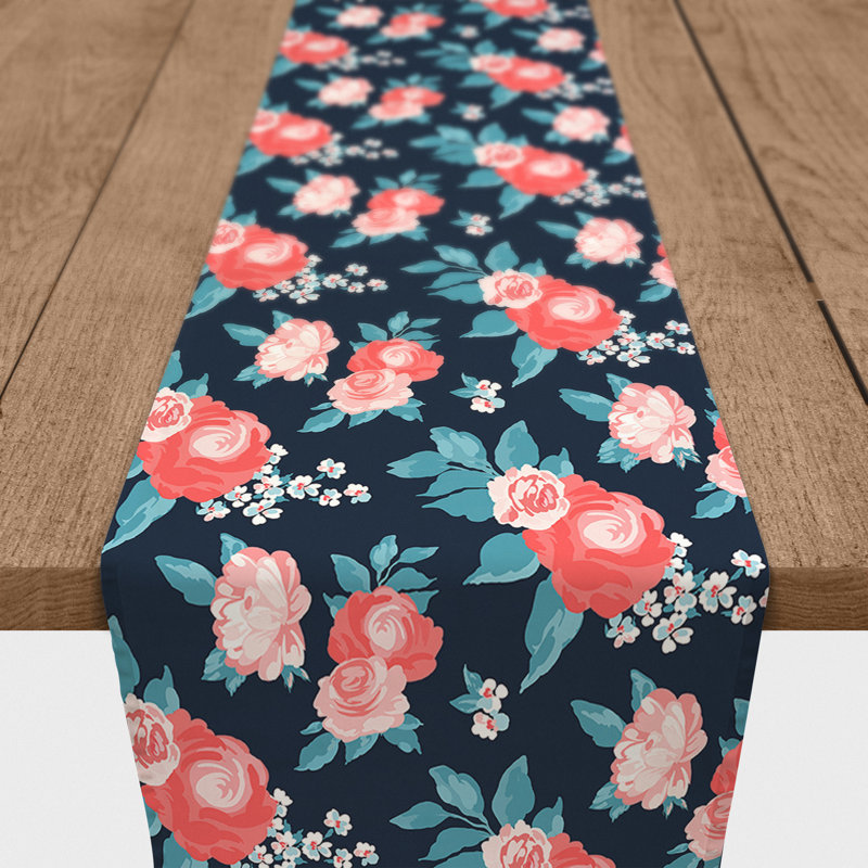 Dolphus Floral Table Runner, 72" L x 16" W