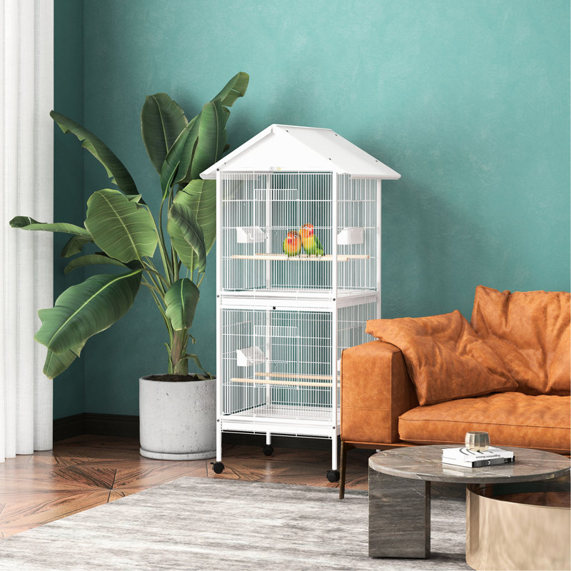 Cage à oiseaux polyvalente avec plusieurs caractéristiques pour le confort et la commodité des oiseaux